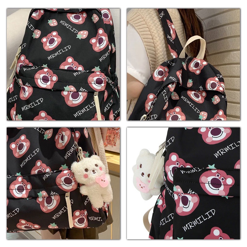 Galcheer Balo Cỡ Lớn In Hình Gấu Dễ Thương Phong Cách Nhật Hàn Dành Cho Nữ