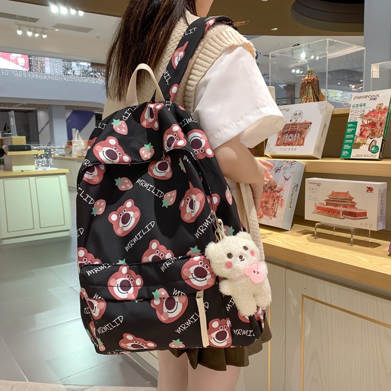 Galcheer Balo Cỡ Lớn In Hình Gấu Dễ Thương Phong Cách Nhật Hàn Dành Cho Nữ