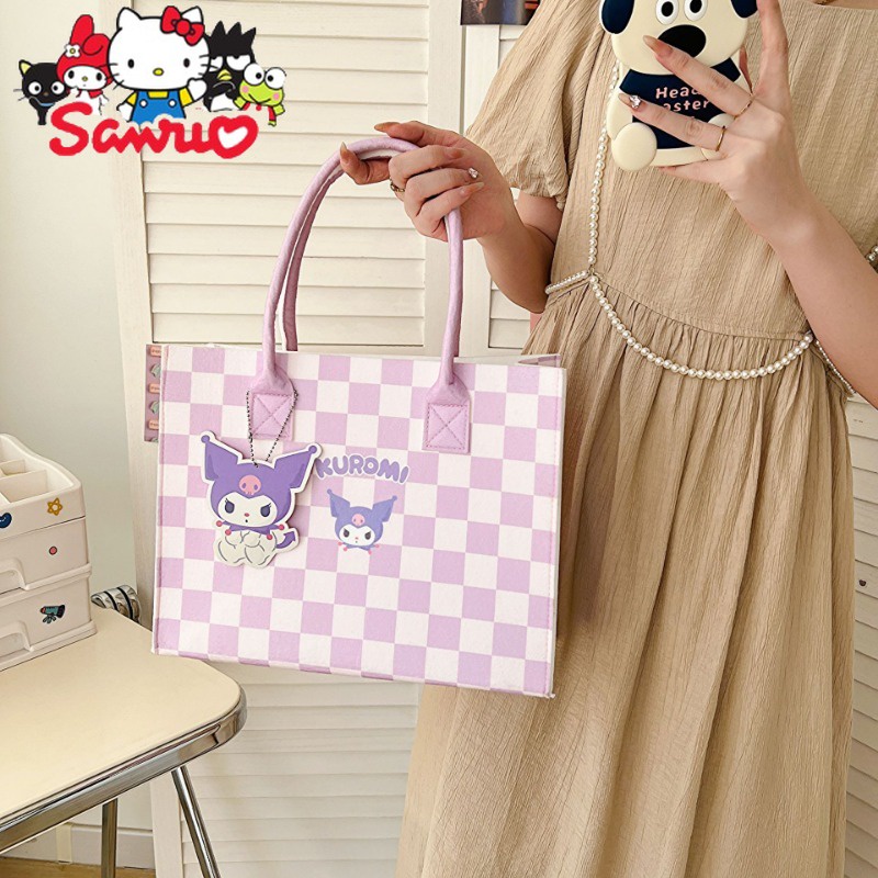 Sanrio Túi Xách tote Cỡ Lớn In Họa Tiết Hoạt Hình Dễ Thương Cho Nữ