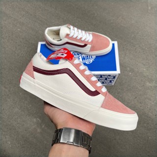 [Video_Ảnh Thật] Giày Vanss old skool trắng Hồng nữ vải canvas cao cấp full bill box J240