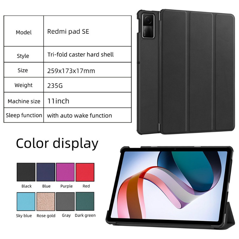 Bao Da Máy Tính Bảng Nắp Gập Tự Động Tắt / Mở Màn Hình Thông Minh Cho xiaomi redmi pad se 11 inch 2023 Ốp