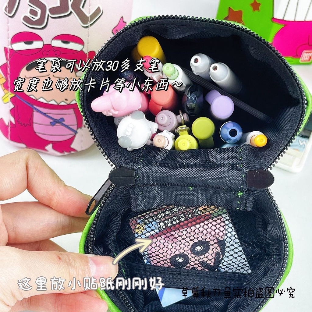 Dễ Thương Bóp Viết Da pu Hình Lục Giác In Hình shin-chan Phối Khóa Kéo