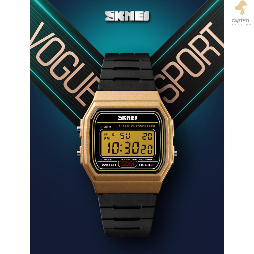 Skmei Đồng Hồ Điện Tử skmei 1412 Thời Trang Màn Hình Hiển Thị Giờ 5atm Chống Thấm Nước Đa Năng Cho Nam