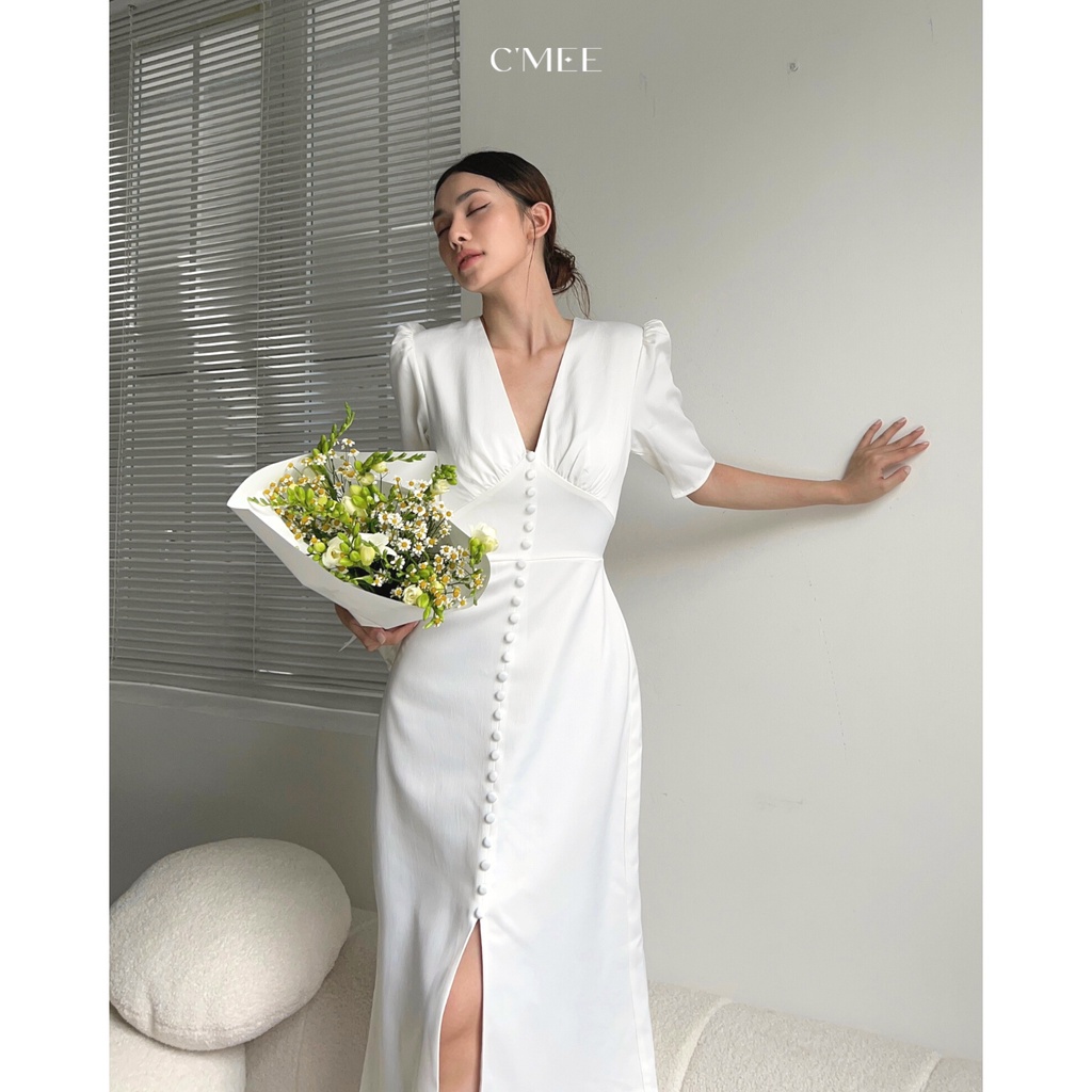 [C'MEE] Đầm lụa gân Aelita Midi Dress
