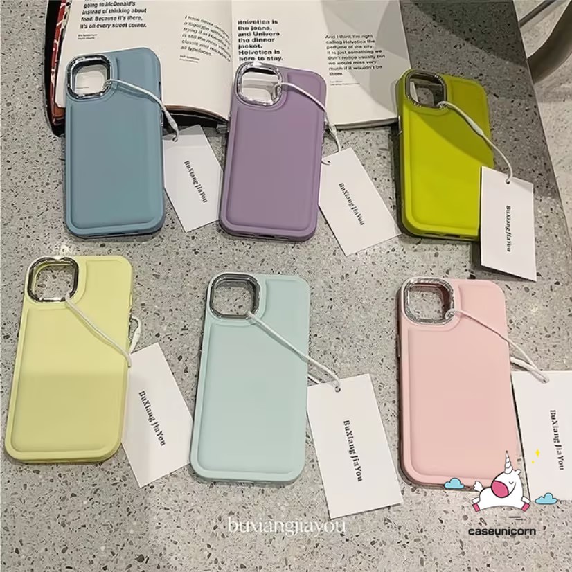 Sang Trọng Ốp Điện Thoại Màu Kẹo macaron Cho iphone xr x xs max 14 13 11 12 pro max 7 8 plus se 2020