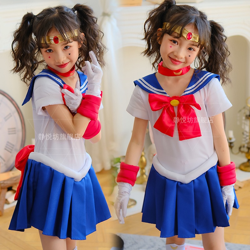 Tskino Bộ Đồ Hóa Trang Thủy Thủ Mặt Trăng Phong Cách Nhật Bản Cho Bé Gái