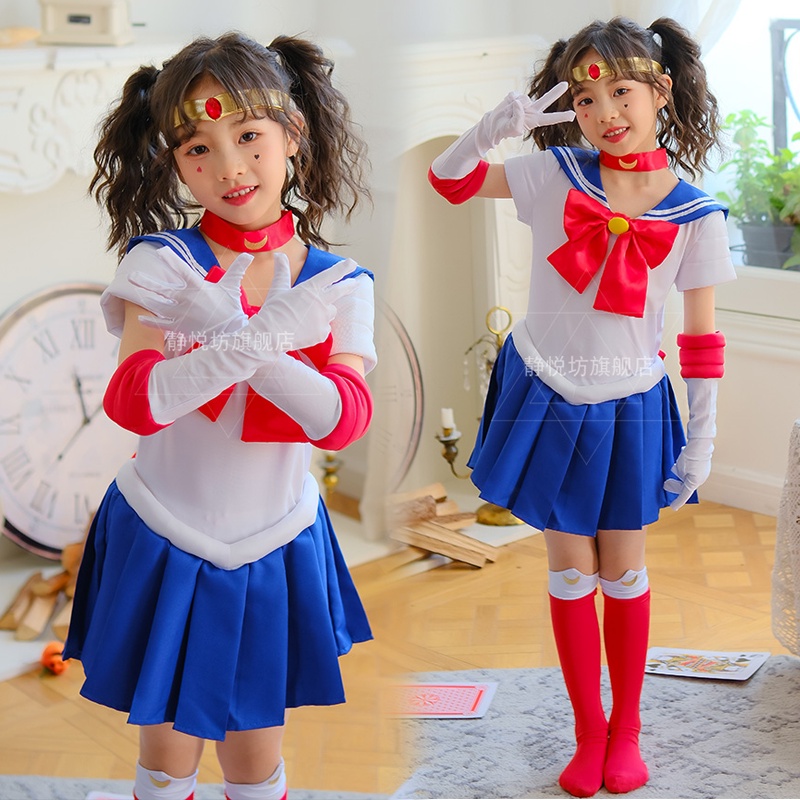 Tskino Bộ Đồ Hóa Trang Thủy Thủ Mặt Trăng Phong Cách Nhật Bản Cho Bé Gái