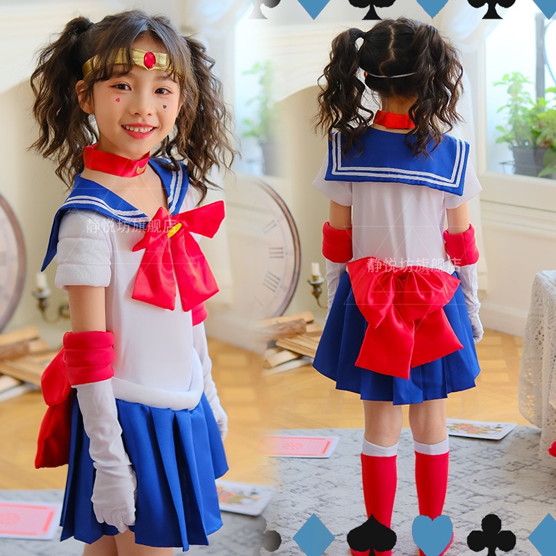 Tskino Bộ Đồ Hóa Trang Thủy Thủ Mặt Trăng Phong Cách Nhật Bản Cho Bé Gái