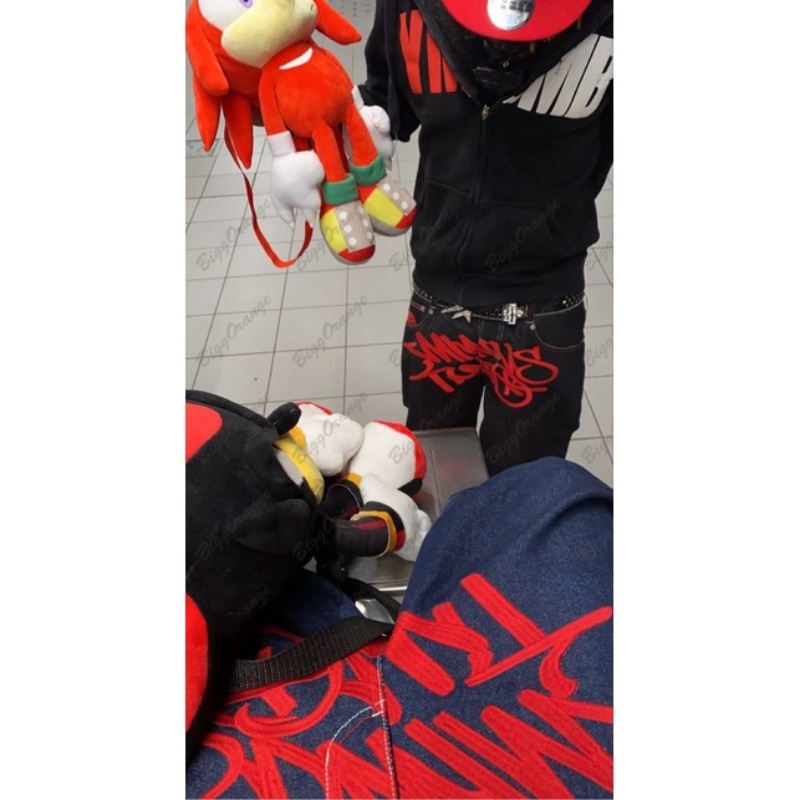 Y2k Quần Jean baggy Hai Túi Ống Rộng Màu Đen Phong Cách hip hop Đường Phố harajuku minus y2k