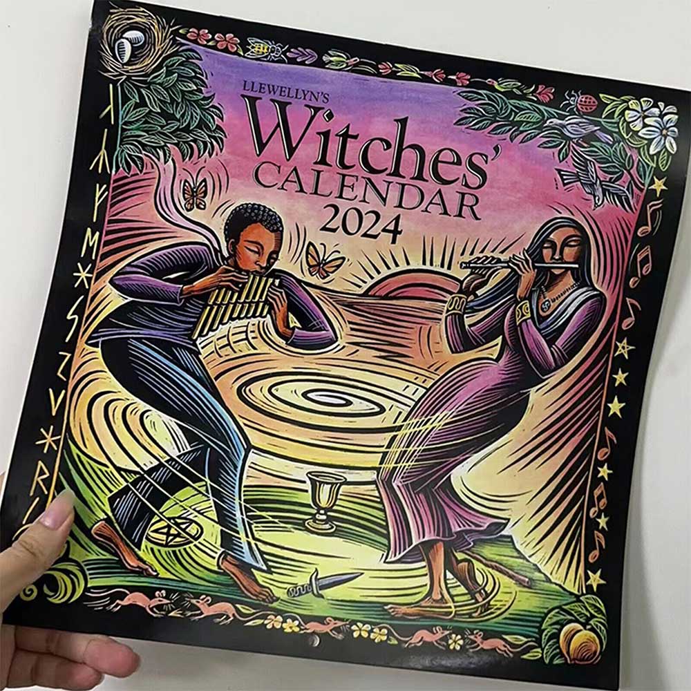 2024 Calendar, Time Planning Year's Gifts Witches's Calendar, Fashion Gift Wall Decor Paper Wall Calendar Wall