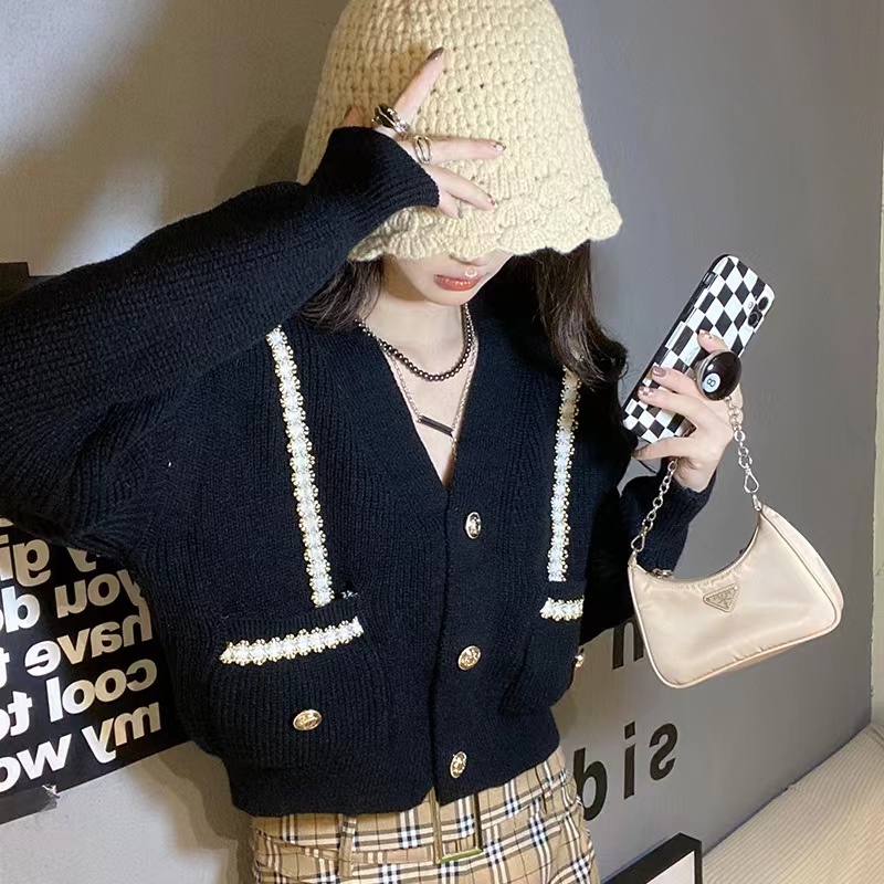 DannieWan Áo Len áo khoác cardigan áo cardigan Thời trang hàn quốc A91K7ZC 35Z230901