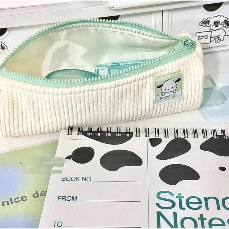 Steve Túi Đựng Bút Bằng Nhung Kẻ Thiết Kế Dễ Thương Dành Cho Học Sinh