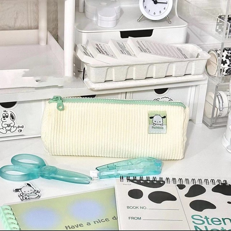 Steve Túi Đựng Bút Bằng Nhung Kẻ Thiết Kế Dễ Thương Dành Cho Học Sinh