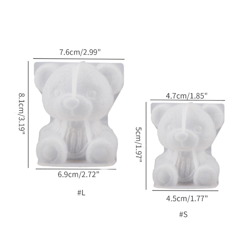 Inste Khuôn Silicon Làm Mặt Trang Sức Thủ Công Hình Gấu Áo Len diy