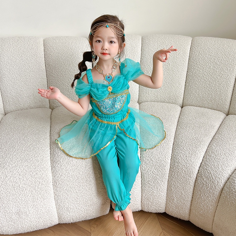 Bộ Trang Phục Hóa Trang Công Chúa jasmine Cho Bé Gái Dịp halloween-0828