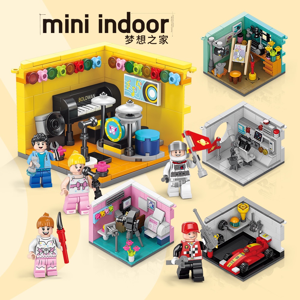 Mô Hình Phong Cảnh Đường Phố mini Trang Trí Tiểu Cảnh Cho Bé