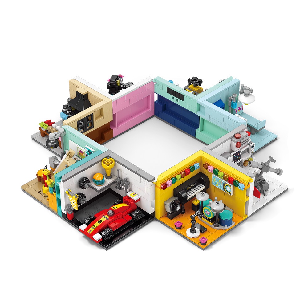 Mô Hình Phong Cảnh Đường Phố mini Trang Trí Tiểu Cảnh Cho Bé