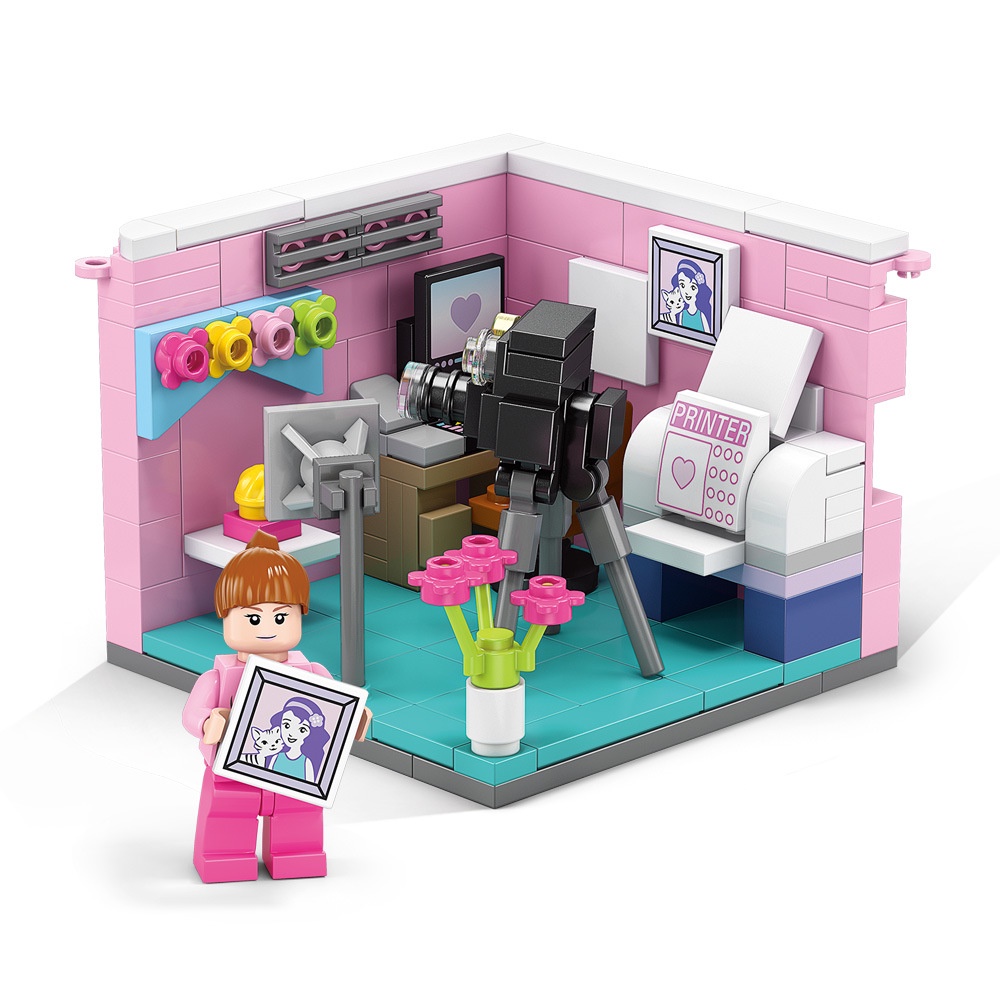 Mô Hình Phong Cảnh Đường Phố mini Trang Trí Tiểu Cảnh Cho Bé