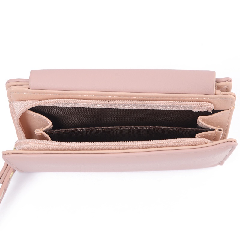 Thời Trang Ví Da Pu Họa Tiết Hoa Xinh Xắn Cho Nữ Giá Đỡ