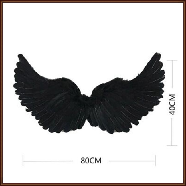 Jaz Bộ Đôi Cánh Thiên Thần Ác Quỷ Đen Hóa Trang halloween Cho Bé