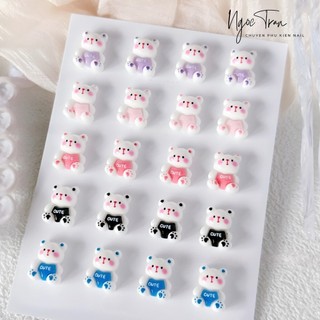 Charm hoạt hình gấu cute hàn quốc | trang trí móng tay
