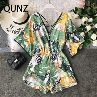 Qunz Bán Buôn Áo Liền Quần Cát Voan Ống Rộng 6614