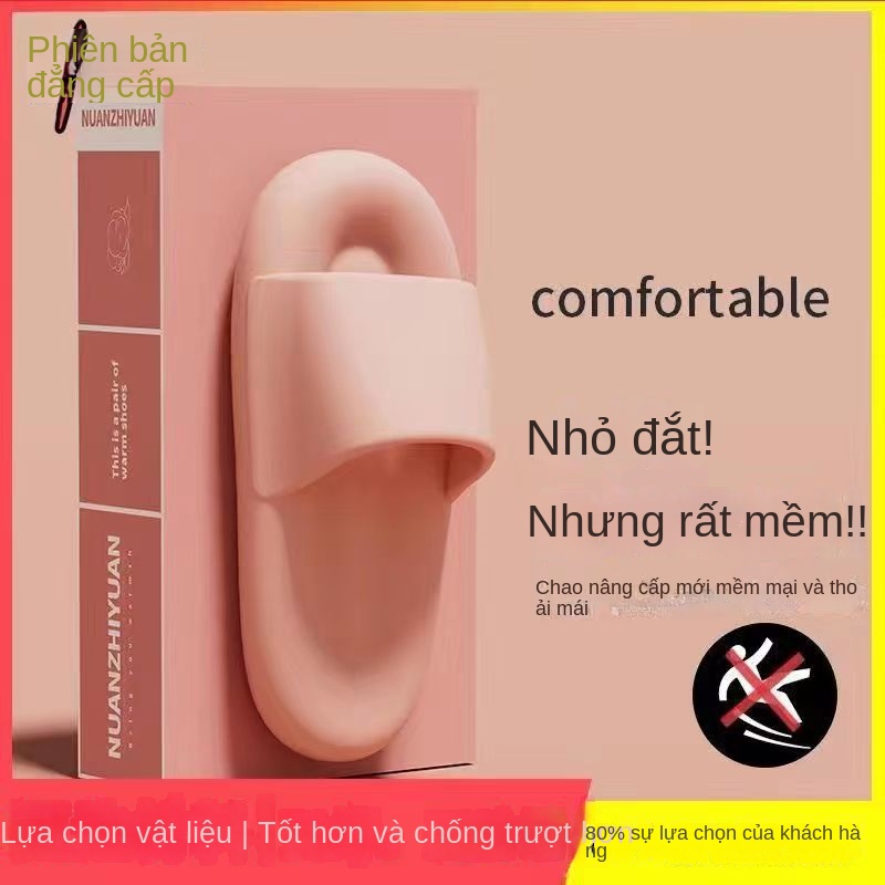 Dép quai ngang đế bánh mì kiểu dáng basic 2 màu đen trắng nam nữ hàng loại 1