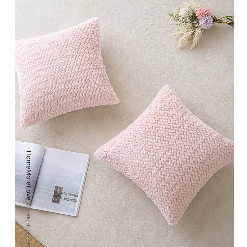 Vỏ Gối sofa Vải Dệt Màu Trơn Trang Trí Phòng Khách