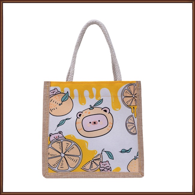 Jaz Túi tote canvas In Họa Tiết Hoạt Hình Dễ Thương Thời Trang Cho Nữ