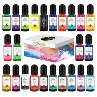Mực 24 màu epoxy resin ab keo nhuộm màu tinh chất diy chất liệu