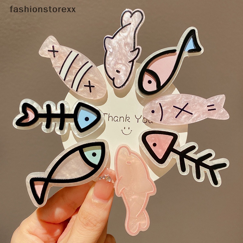 Kẹp Tóc Hình Xương Cá Nhỏ Dễ Thương Phong Cách Nhật Bản