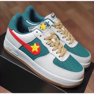 Giày Thể Thao AF1 GC Xanh Đỏ Siêu Đẹp Bản Cao Cấp Full Size Full Box G245 Garen Sneaker