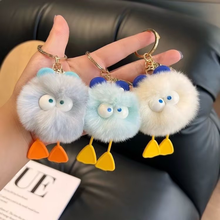 Hoạt Hình Móc Khóa Vịt Nhồi Bông Màu Sắc Ngọt Ngào Dễ Thương