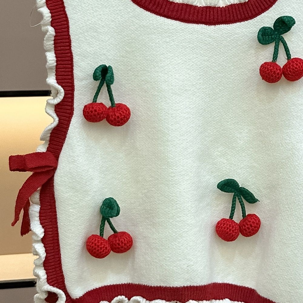 Áo vest Dệt Kim Hoa Cho Bé Gái Mùa Thu Năm 2023 Mới