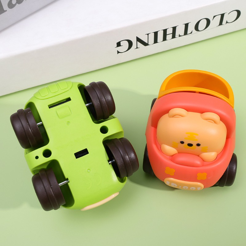 Mô Hình Xe Tải Đồ Chơi mini Bằng Nhựa Họa Tiết Hoạt Hình Dễ Thương Dùng Làm Quà Tặng Cho Bé