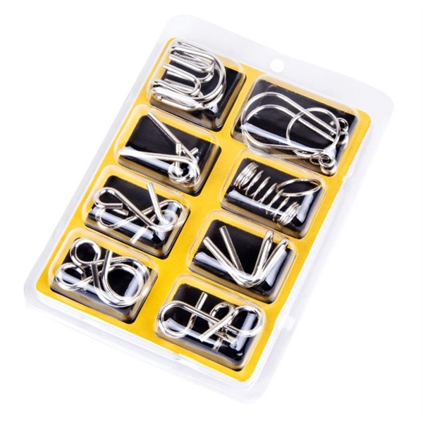 Trò chơi trí tuệ Metal Puzzle - 1 bộ 8 mẫu LAHAKIDS