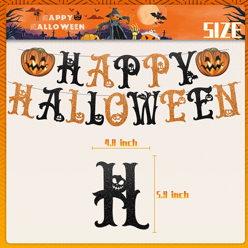 Cờ Kéo Trang Trí halloween