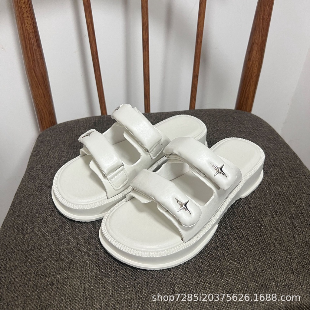 C＆S  Dép sandal nữ Hở Ngón Đế Dày Có Quai Cài 2023NEW Mùa hè Kiểu Dáng Thời Trang B98G1Q6 36Z230904