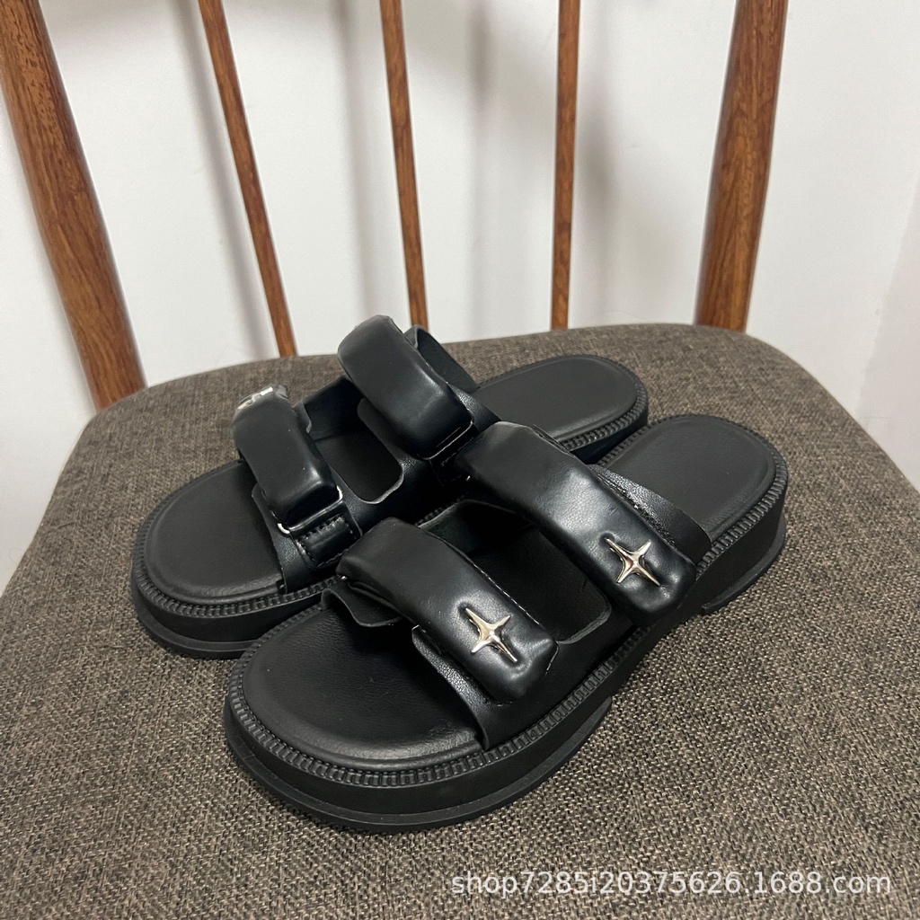 C＆S  Dép sandal nữ Hở Ngón Đế Dày Có Quai Cài 2023NEW Mùa hè Kiểu Dáng Thời Trang B98G1Q6 36Z230904