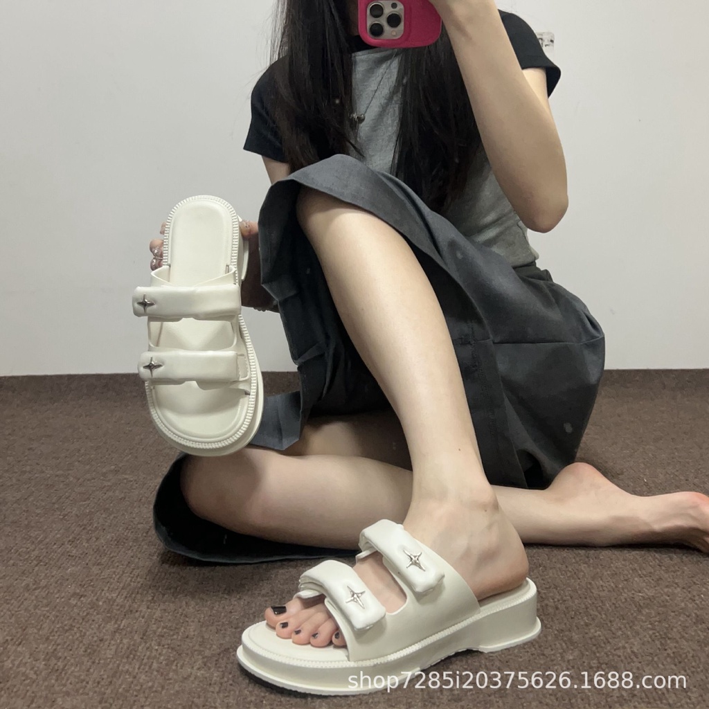 C＆S  Dép sandal nữ Hở Ngón Đế Dày Có Quai Cài 2023NEW Mùa hè Kiểu Dáng Thời Trang B98G1Q6 36Z230904