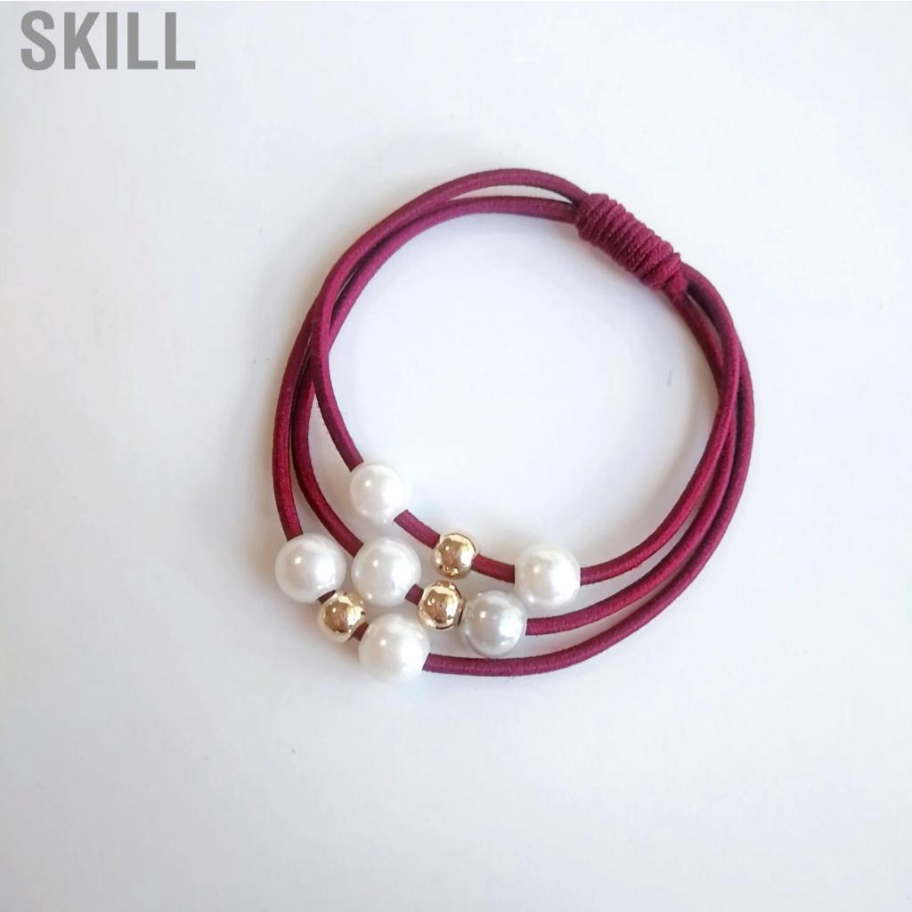 Skill Fashionable Hair Bands False Pearls Good Elasticity Elastic Ties Accessories for Girls