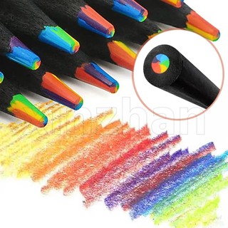Bút chì / bút chì màu cầu vồng vẽ graffiti nghệ thuật sáng tạo 7 màu gradient dành cho học sinh / trường học