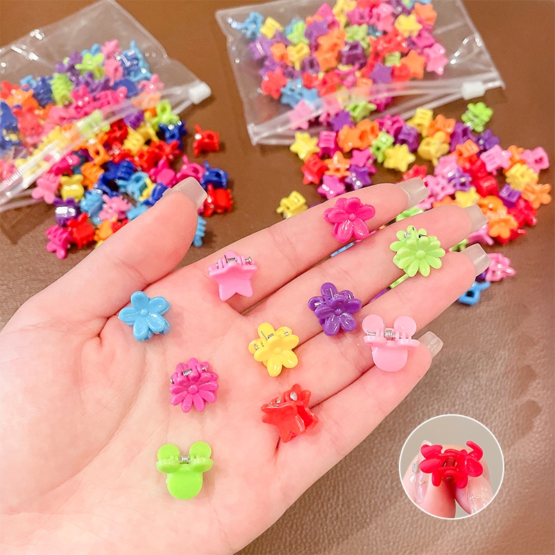 Set 100 Kẹp Tóc Nhiều Màu Dễ Thương Cho Bé Gái