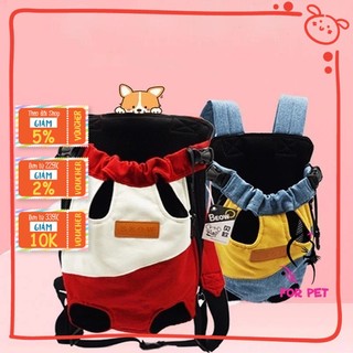 🐶 Ba Lô Đựng Thú Cưng Chó Meo Đi Ra Ngoài - Túi Địu Thú Cưng Dễ Thương Thoáng Khí Di Động Bốn Góc