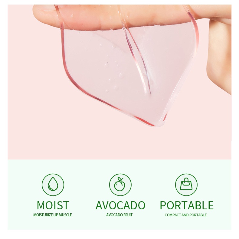 Set 5 Mặt Nạ Môi Chiết Xuất Cam / Bơ / Dâu Tây Dưỡng Ẩm Làm Sáng Màu Môi