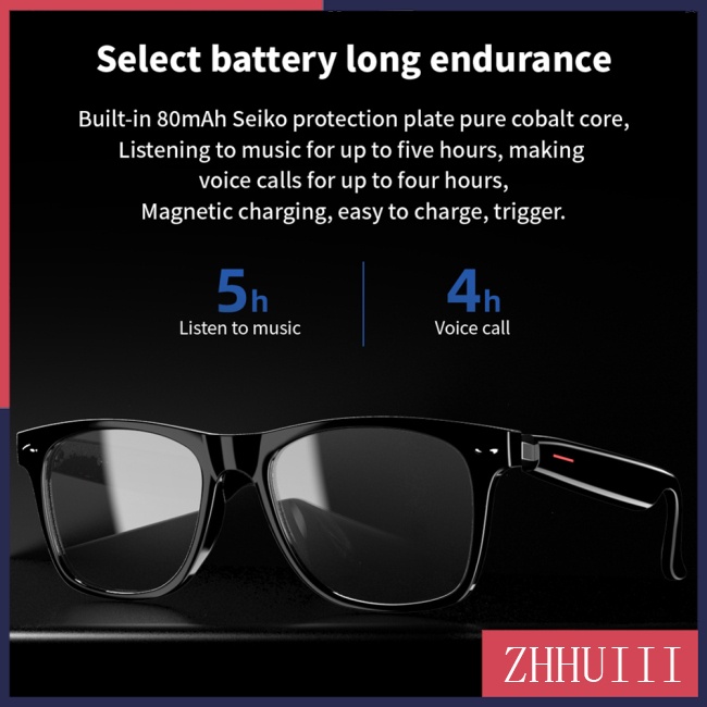 Kính Mát Thông Minh jt e13 Kết Nối bluetooth 5.0 Phong Cách Thể Thao