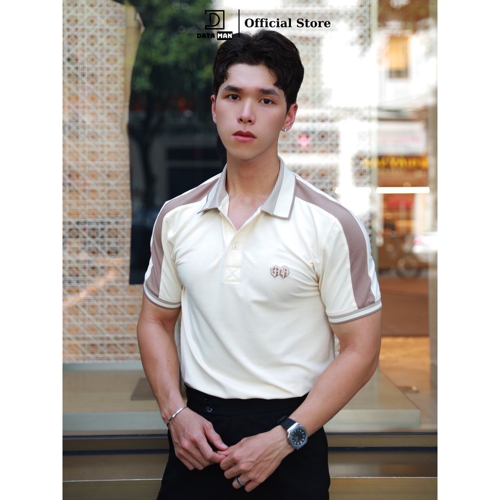Áo Polo Nam DATAMAN cổ bẻ thêu LOGO nổi, vải cá sấu CVC cao cấp, nam tính, trẻ trung, thanh lịch - PLV2304