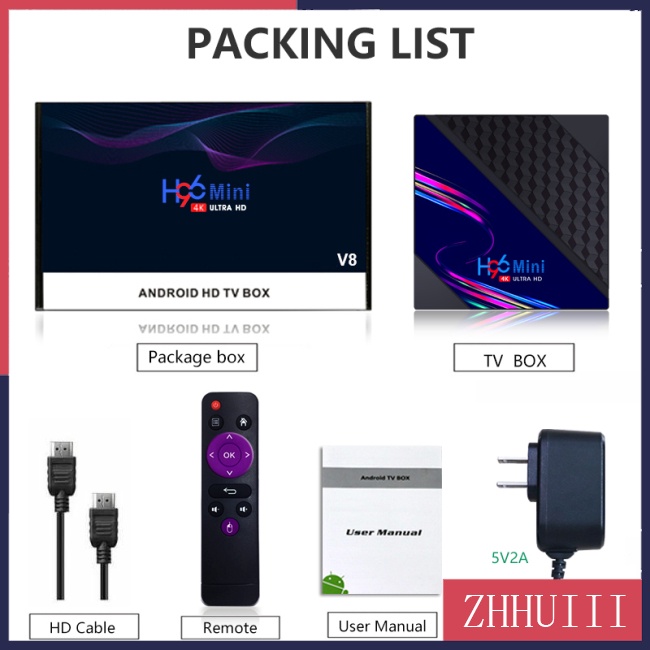 Thiết Bị Kết Nối tv box android 10.0 h96 mini v8 rk3228a