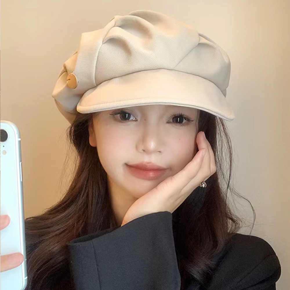 Mũ Beret Che Nắng Màu Trơn Phong Cách Hàn Quốc Thời Trang Thu Đông Cho Nữ
