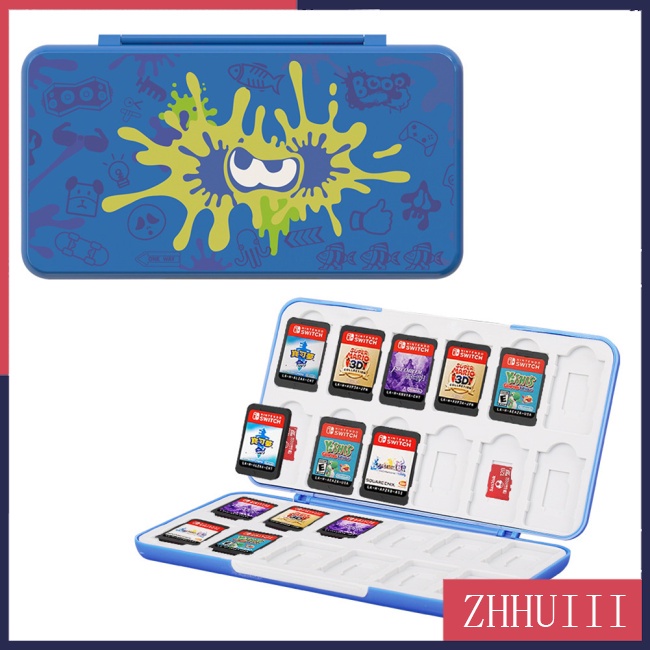 Hộp Đựng Thẻ Chơi game nintendo switch 24 Trong 1 Tạo Hình 3d Bằng silicone